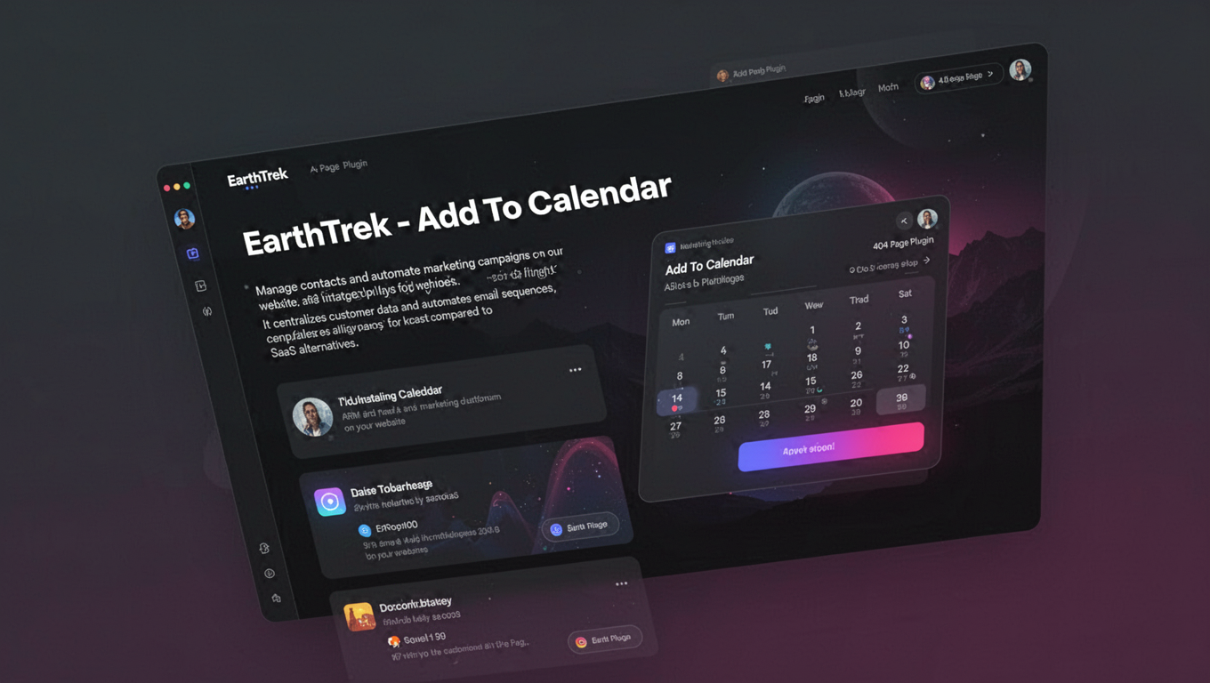 Preview of EarthTrek - Add To Calendar