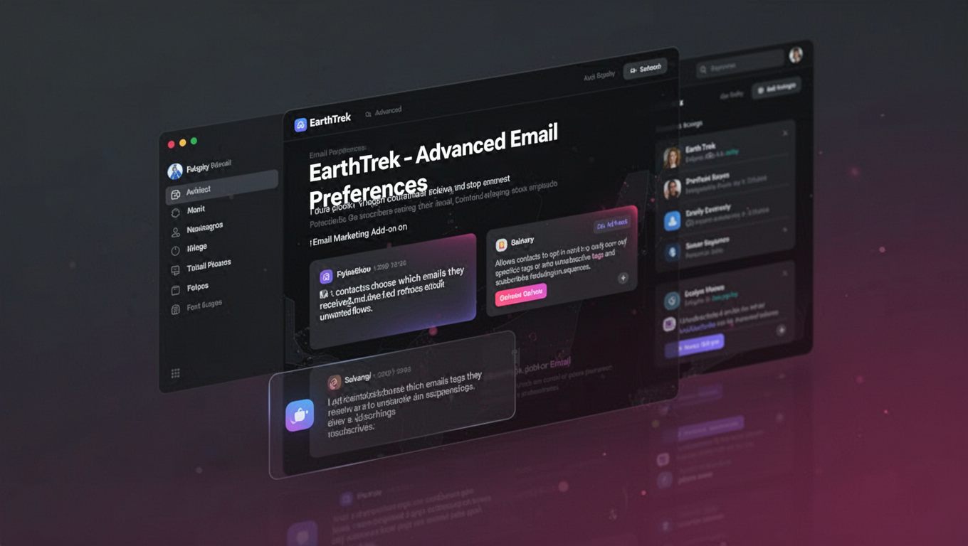 Preview of EarthTrek - Advanced Email Preferences