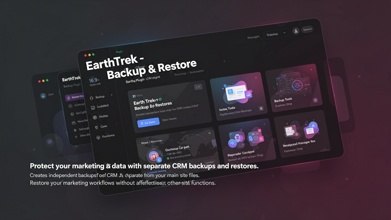 Preview of EarthTrek - Backup & Restore