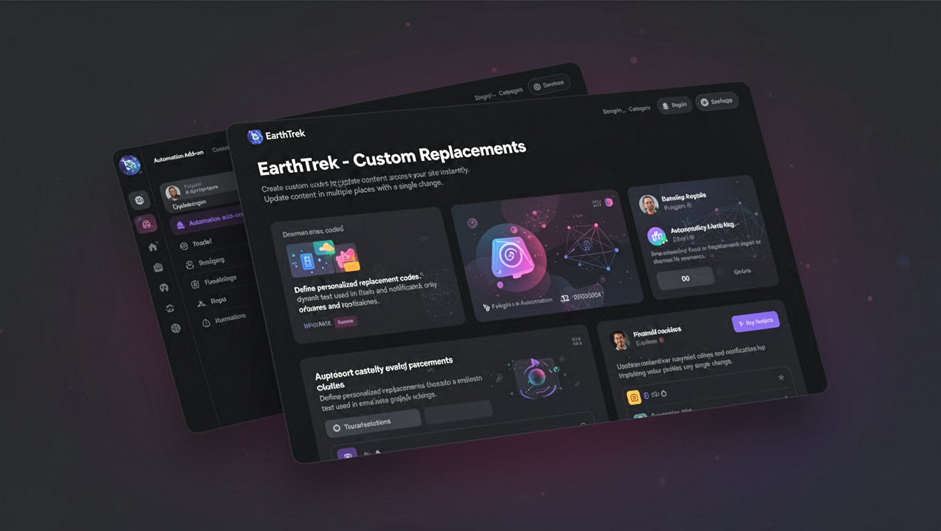 Preview of EarthTrek -  Custom Replacements