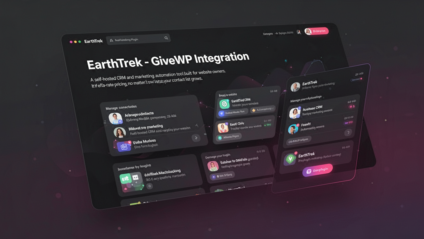 Preview of EarthTrek - GiveWP Integration