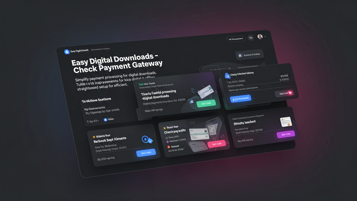 Preview of Easy Digital Downloads - Check Payment Gateway