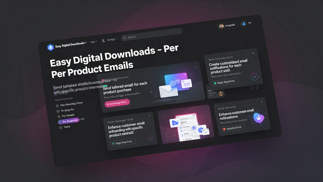 Preview of Easy Digital Downloads - Per Product Emails