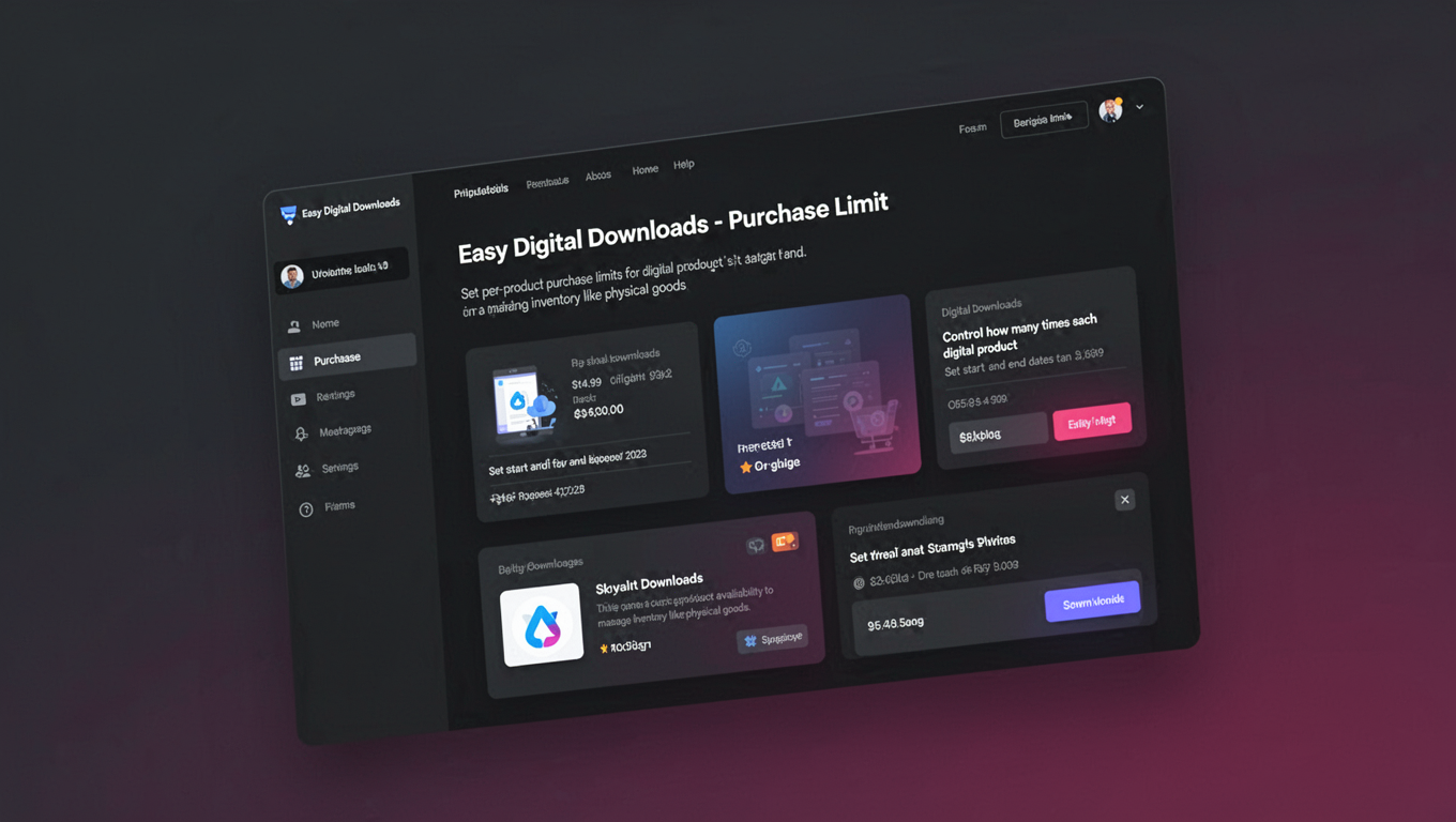 Preview of Easy Digital Downloads - Purchase Limit