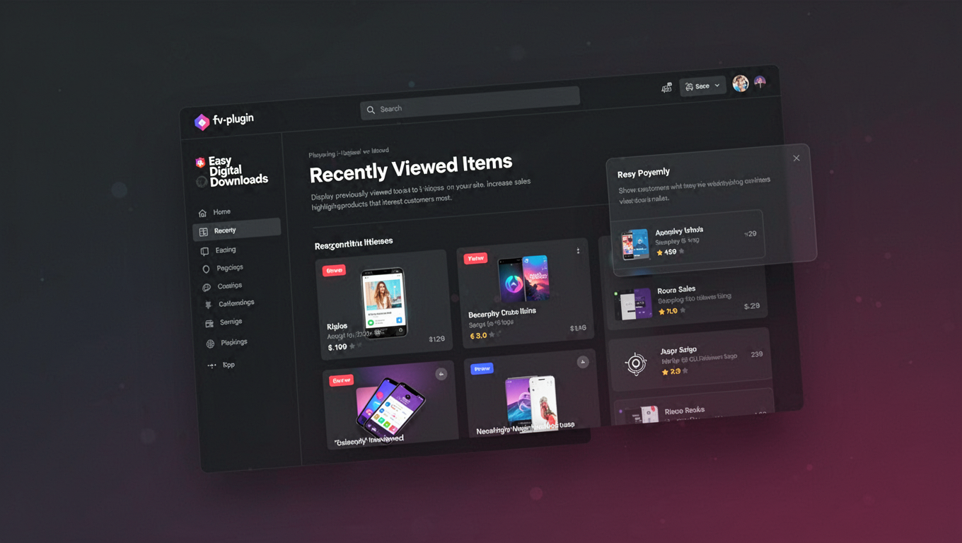 Preview of Easy Digital Downloads - Recently Viewed Items