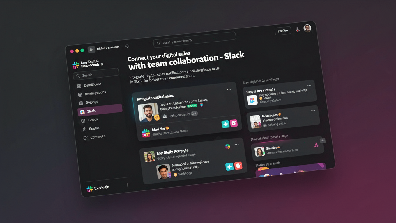 Preview of Easy Digital Downloads - Slack