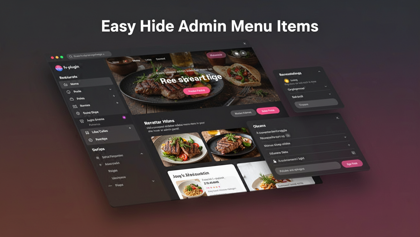 Preview of Easy Hide Admin Menu Items