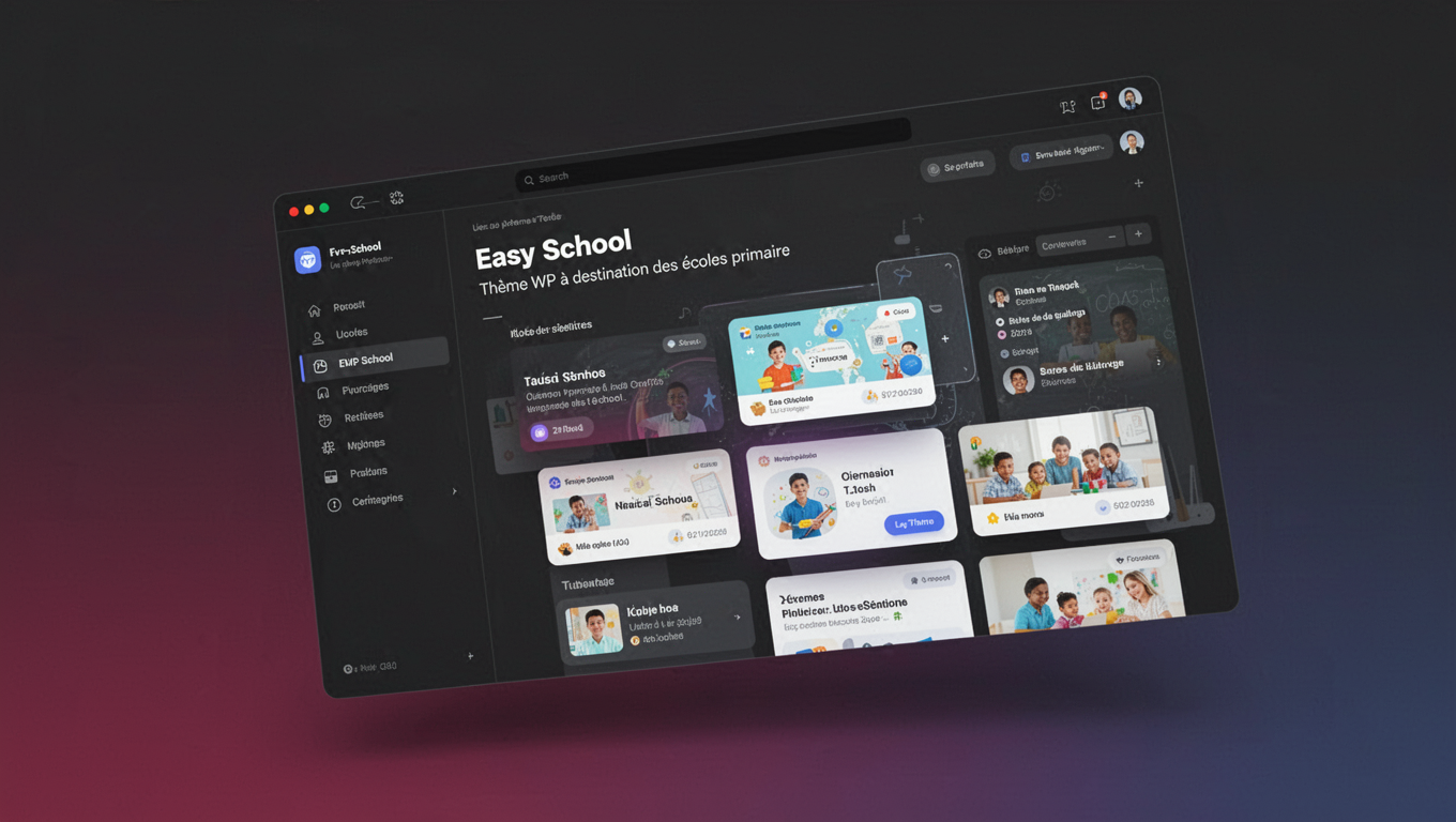 Preview of Easy School - Thème WP à destination des écoles primaire