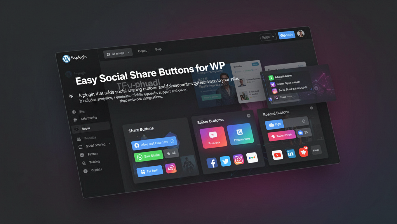 Preview of Easy Social Share Buttons for WP