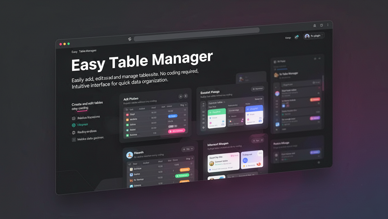 Preview of Easy Table Manager
