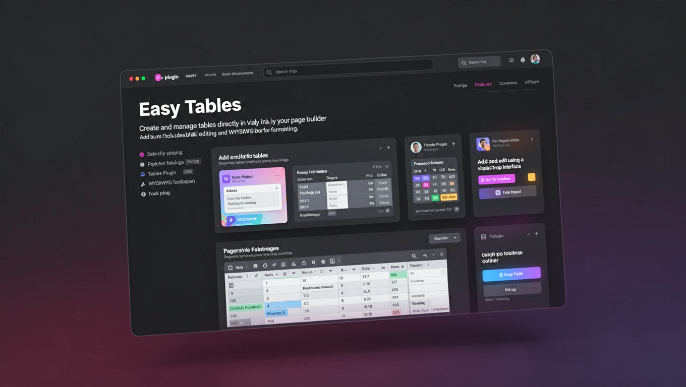 Preview of Easy Tables