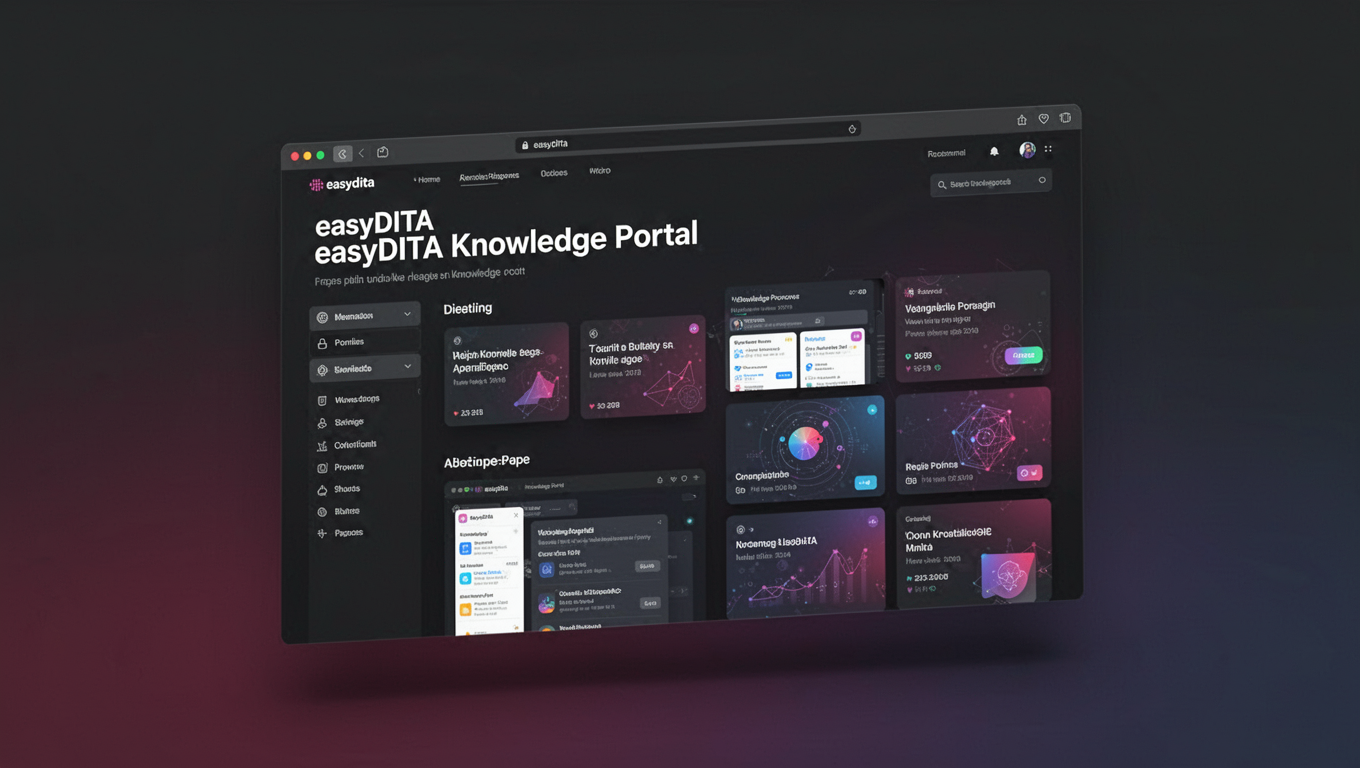 Preview of easyDITA Knowledge Portal