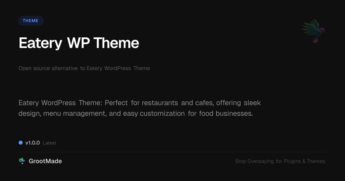 Preview of Eatery WP Theme