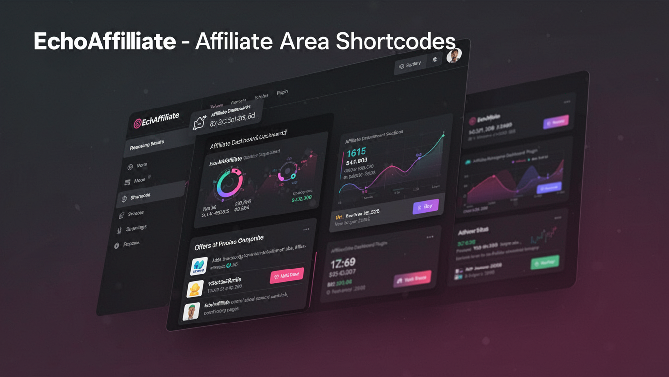 Preview of EchoAffiliate - Affiliate Area Shortcodes