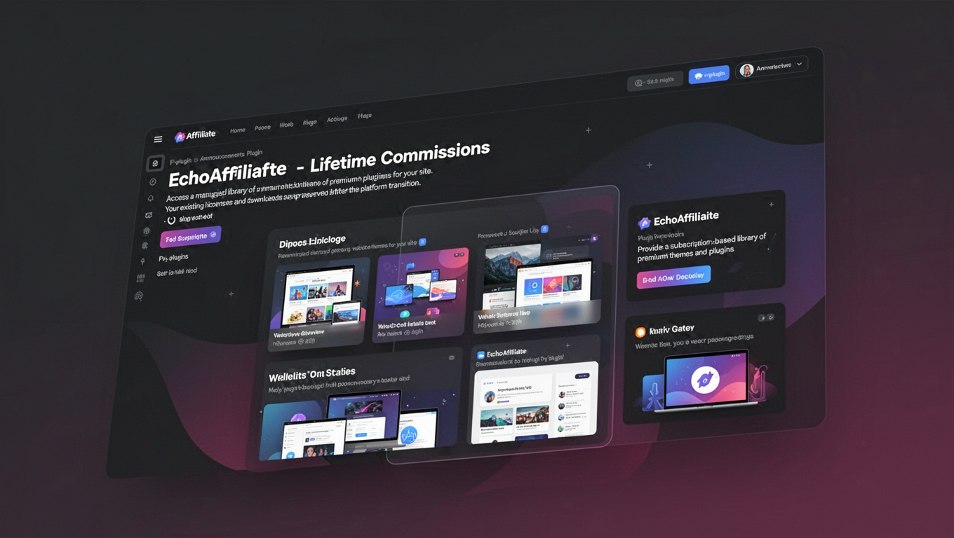 Preview of EchoAffiliate - Lifetime Commissions