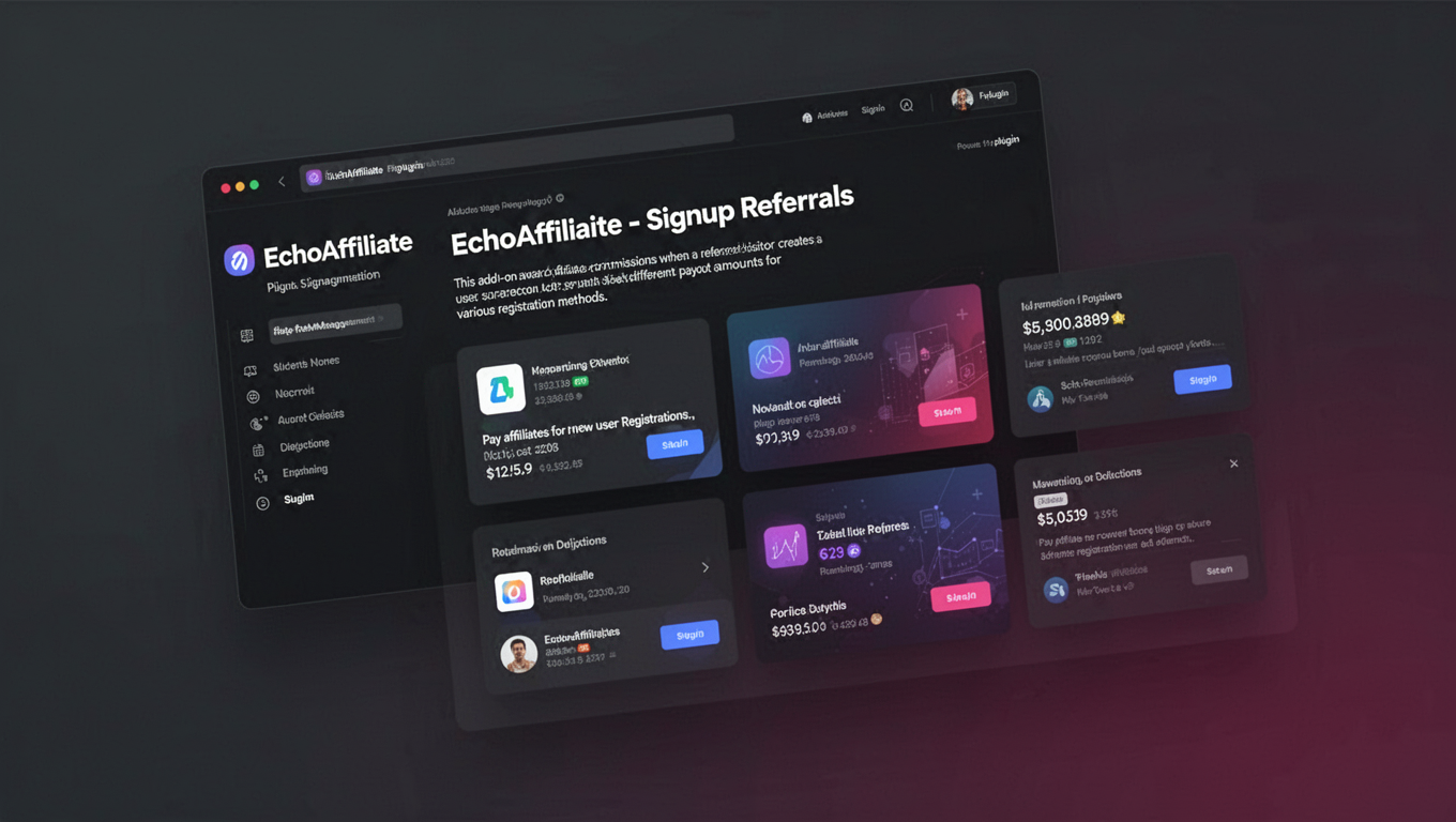 Preview of EchoAffiliate - Signup Referrals
