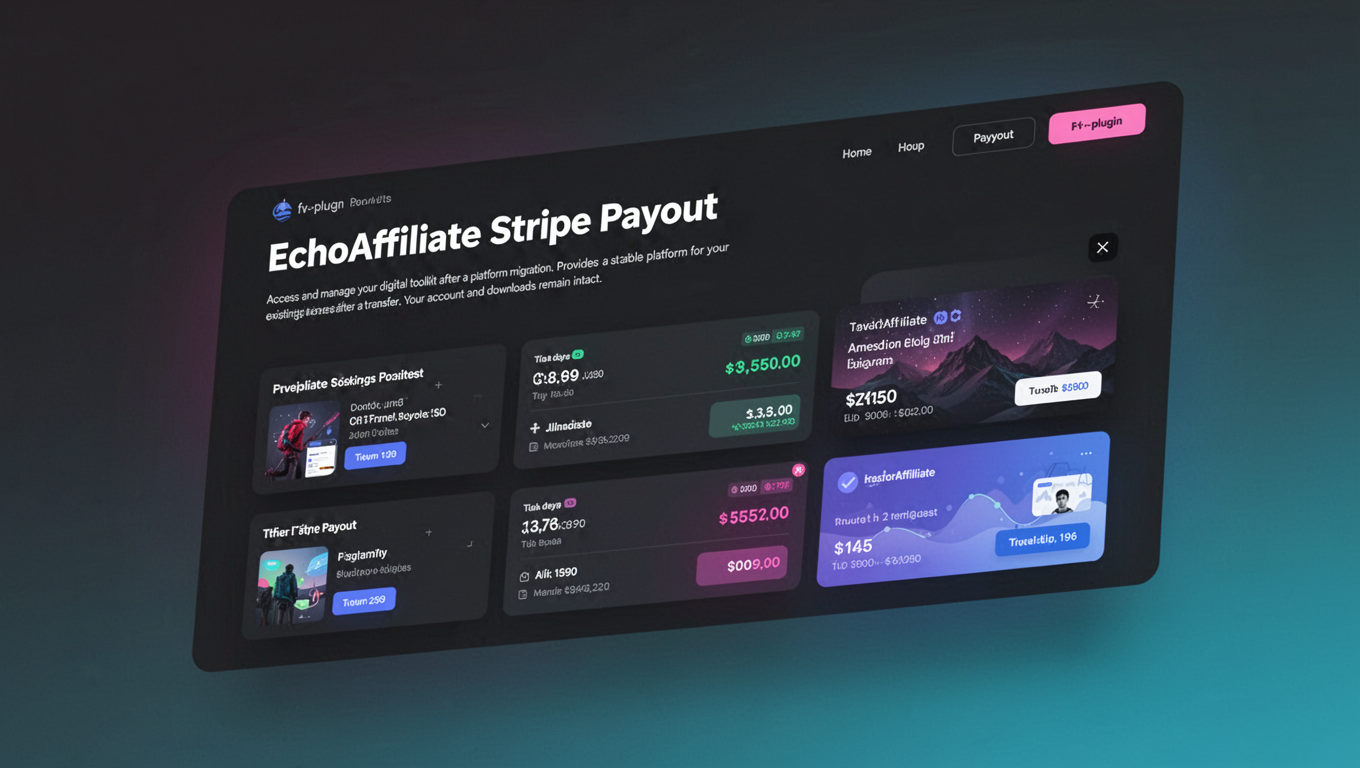 Preview of EchoAffiliate Stripe Payout