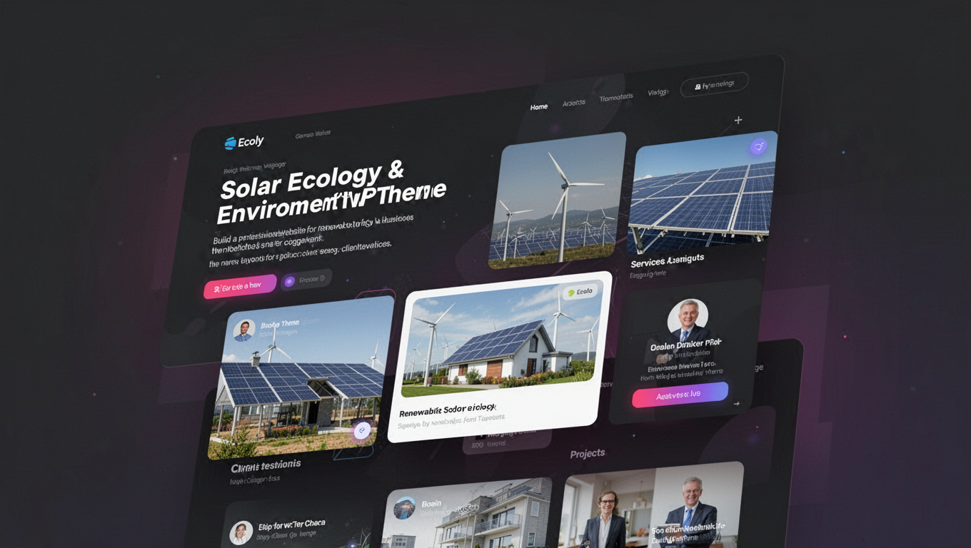 Preview of Ecoly - Solar Ecology & Environment WP Theme