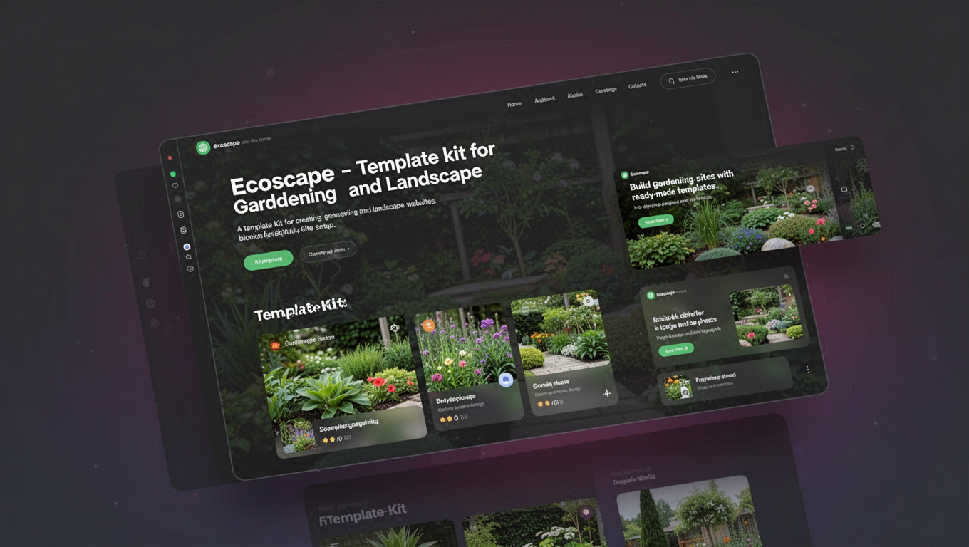 Preview of Ecoscape - Template kit for Gardening and Landscape