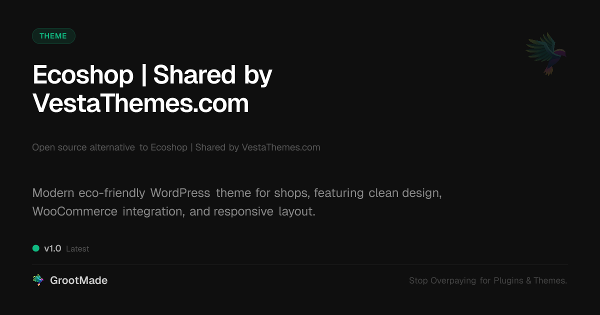 Preview of Ecoshop | Shared by VestaThemes.com