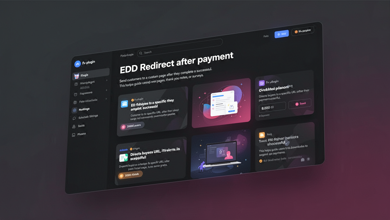 Preview of EDD Redirect after payment