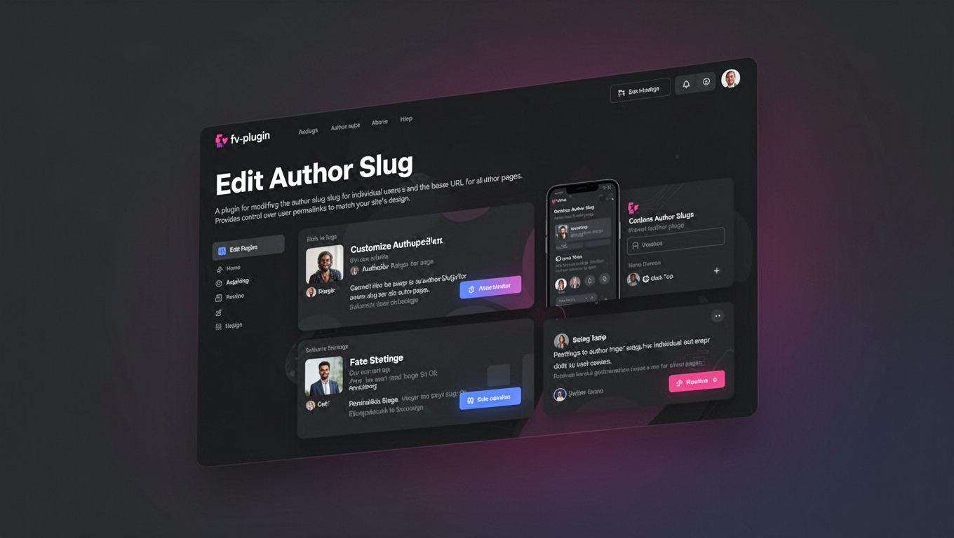 Preview of Edit Author Slug