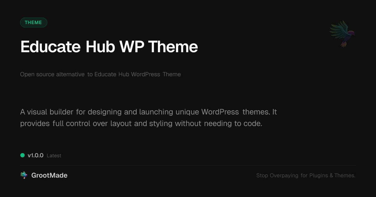 Preview of Educate Hub WP Theme