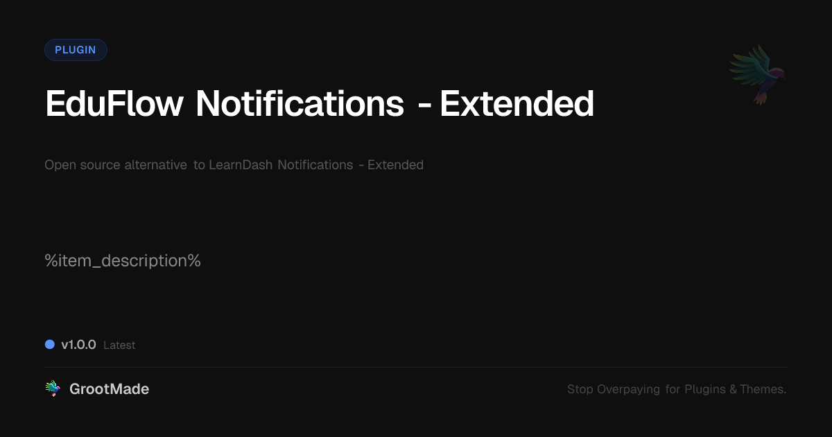 Preview of EduFlow Notifications - Extended