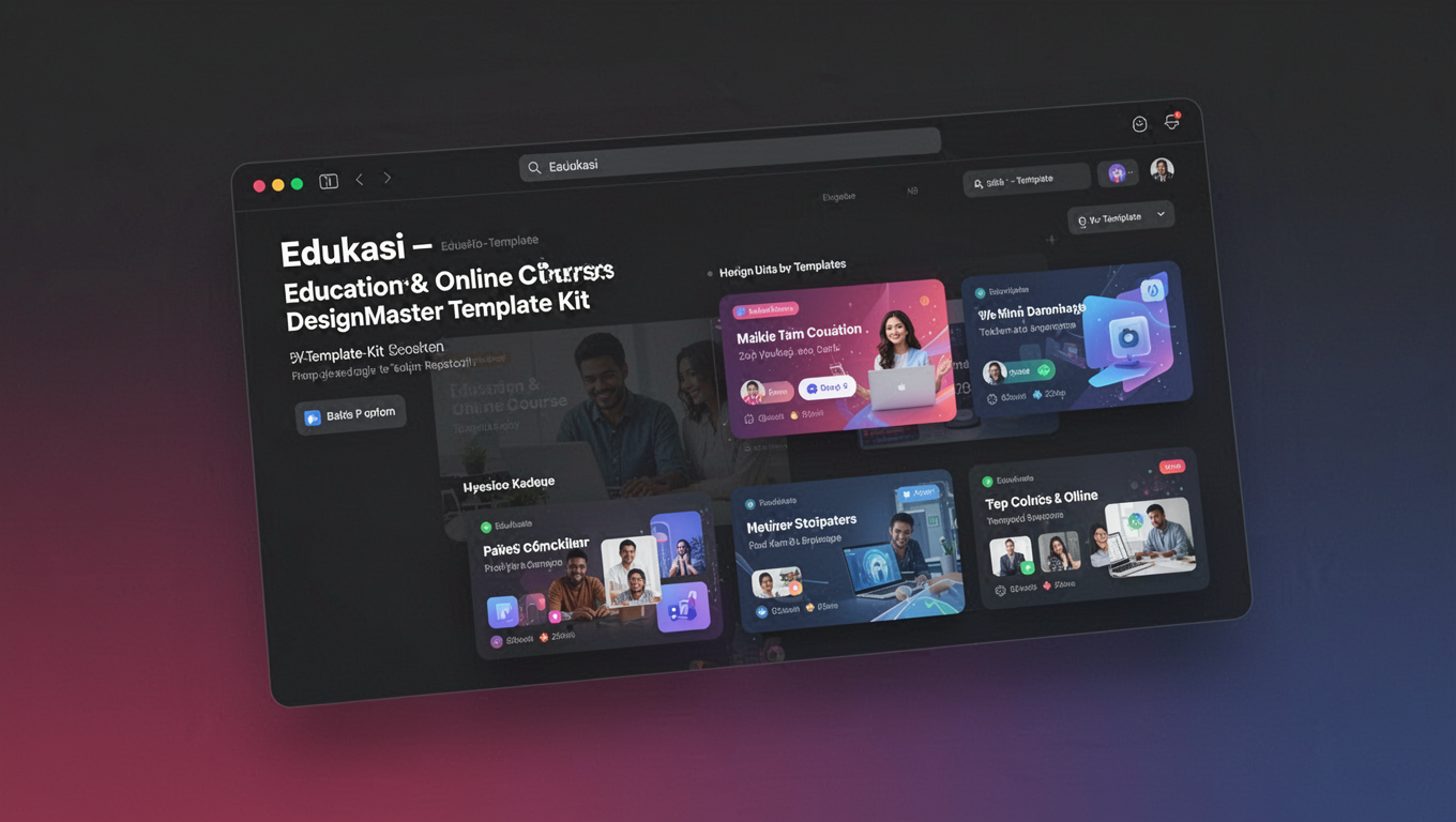 Preview of Edukasi – Education & Online Course DesignMaster Template Kit