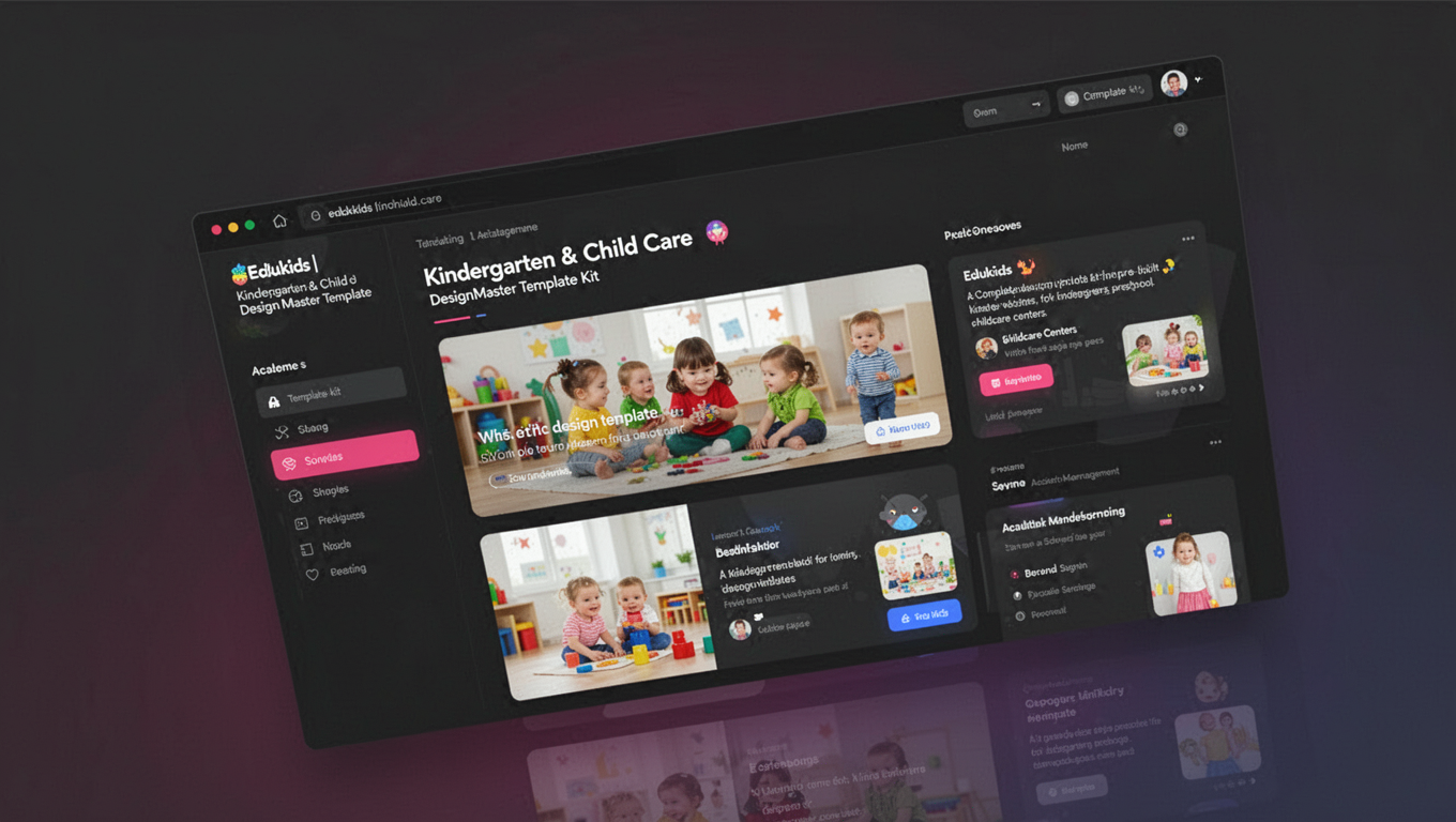 Preview of Edukids | Kindergarten & Child Care DesignMaster Template Kit