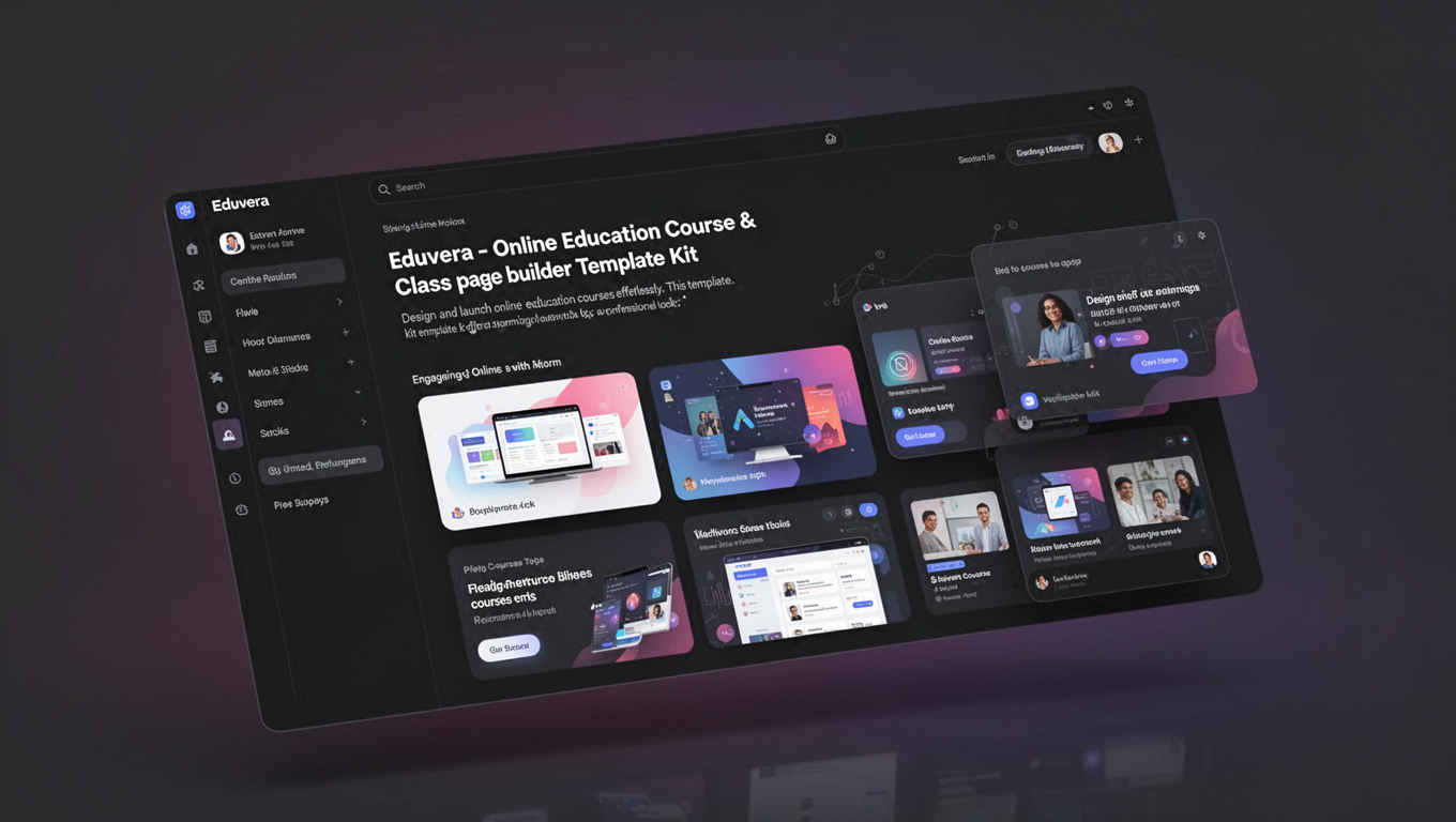Preview of Eduvera - Online Education Course & Class Elementor Template Kit