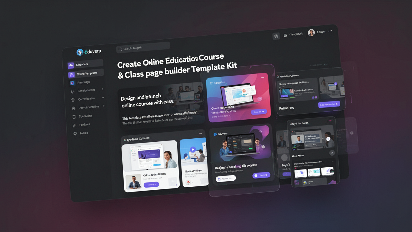 Preview of Eduvera - Online Education Course & Class Elementor Template Kit
