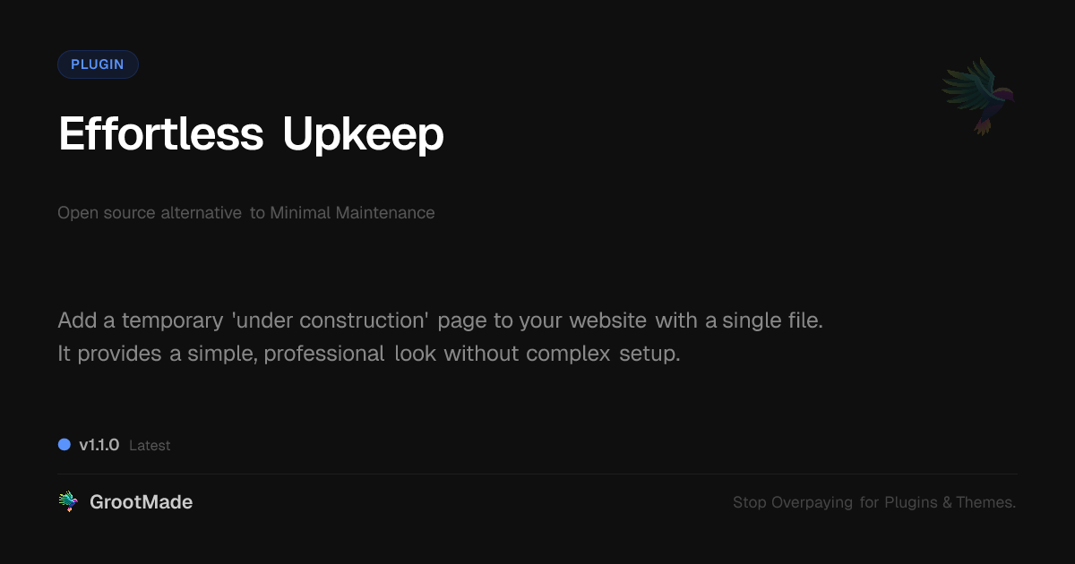 Preview of Effortless Upkeep