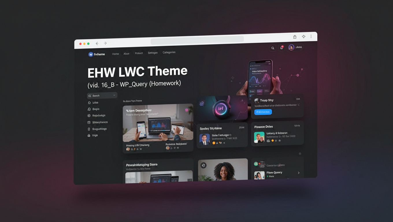 Preview of EHW LWC Theme (vid. 16_B - WP_Query [Homework])