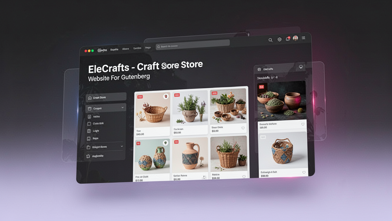 Preview of EleCrafts - Craft Store Website For Gutenberg