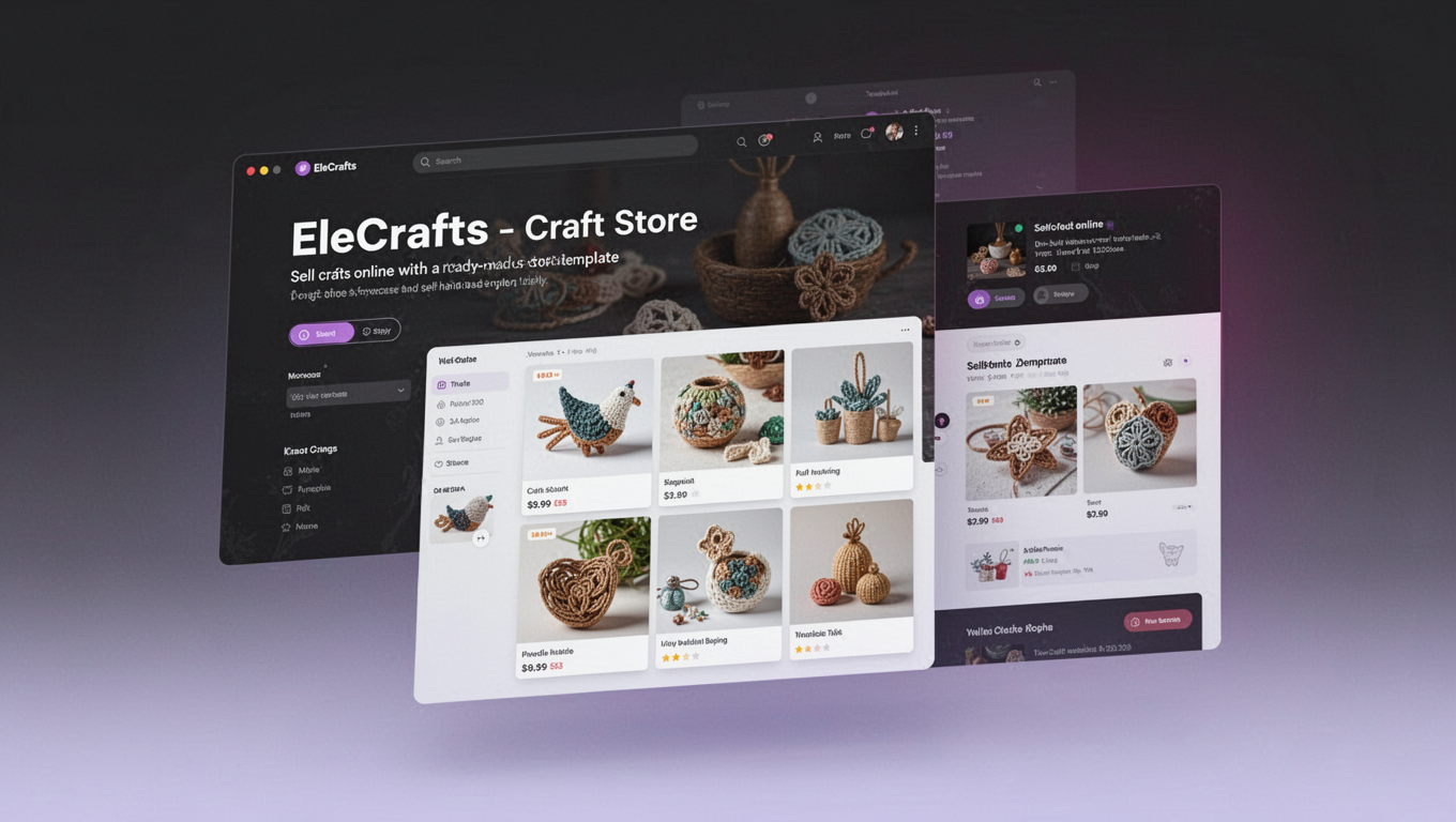 Preview of EleCrafts - Craft Store Website Template