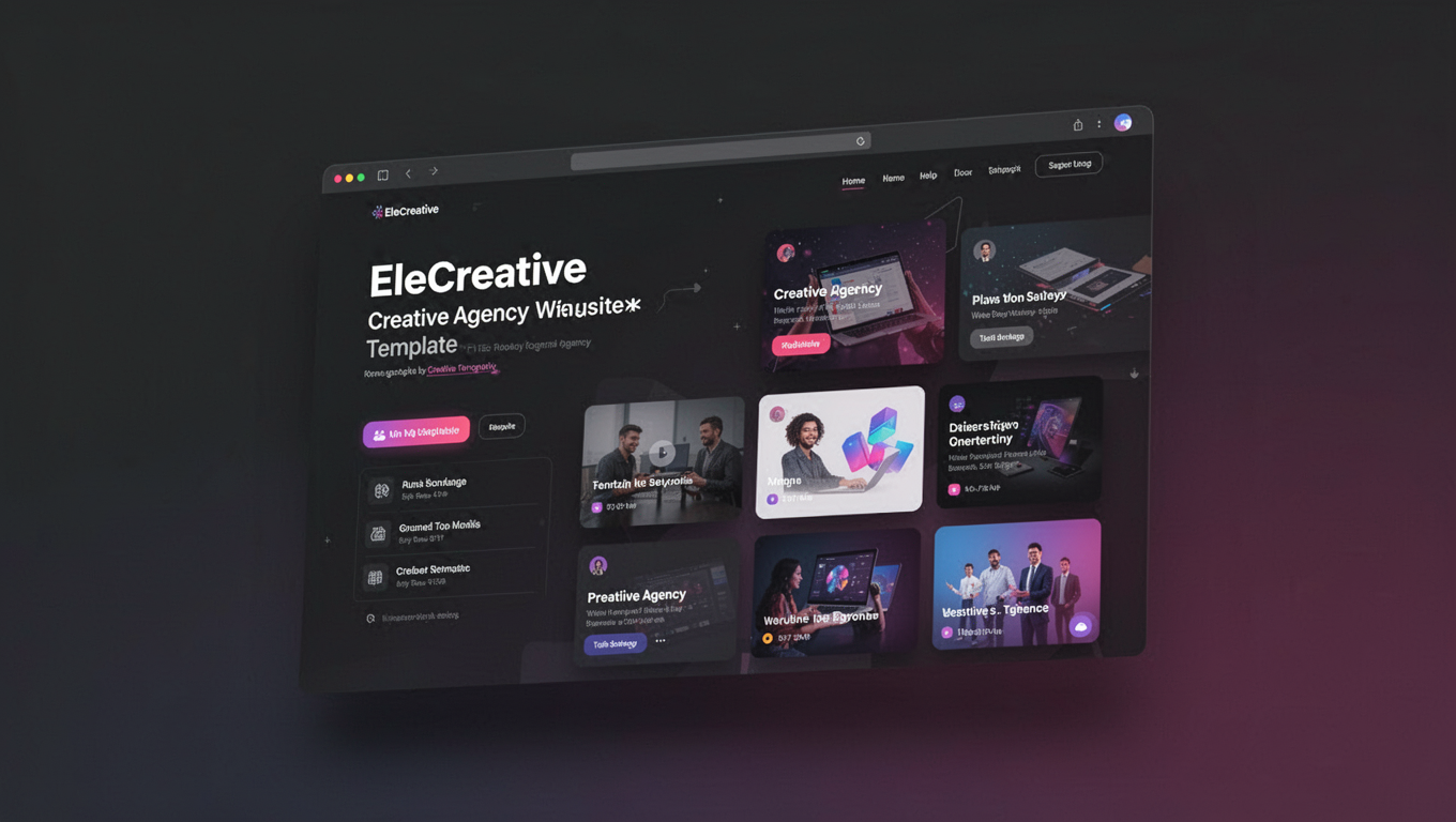 Preview of EleCreative Creative Agency Website Template