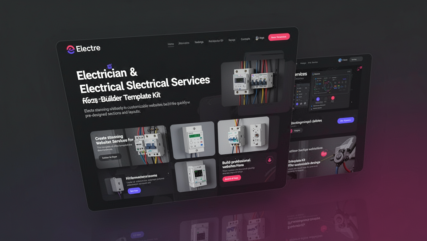 Preview of Electre - Electrician & Electrical Services Elementor Template Kit