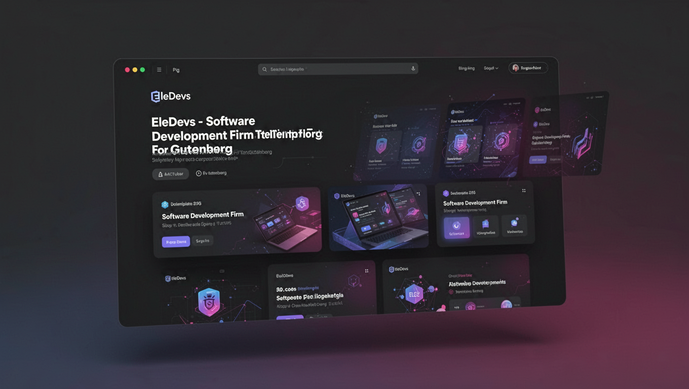 Preview of EleDevs - Software Development Firm Template For Gutenberg