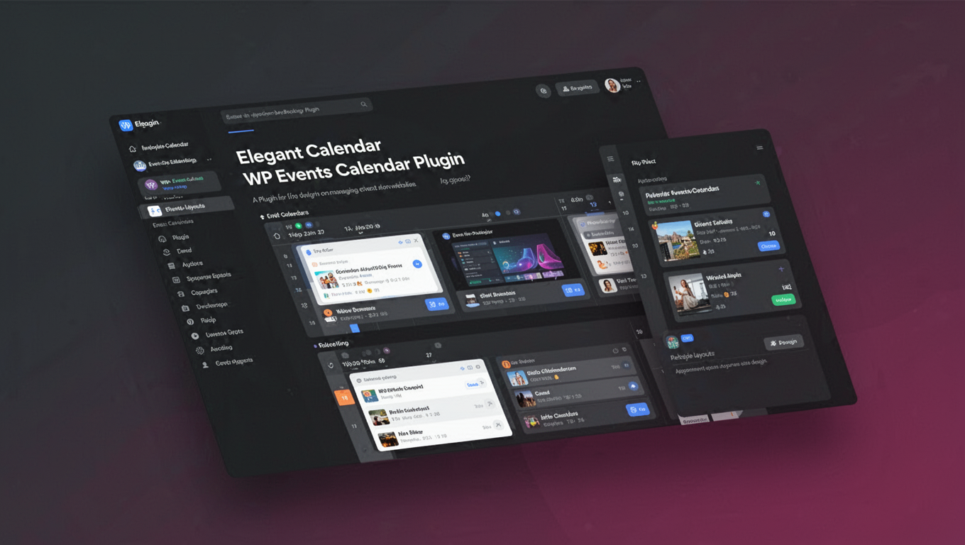 Preview of Elegant Calendar - WP Events Calendar Plugin