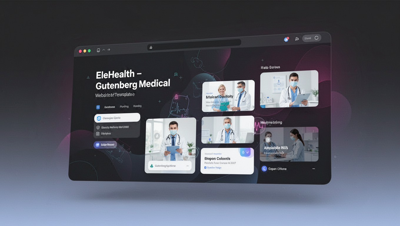 Preview of EleHealth - Gutenberg Medical Website Template