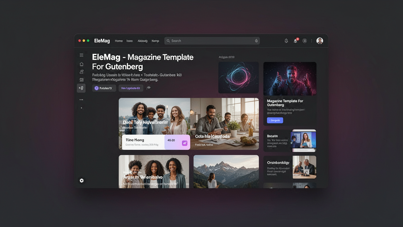 Preview of EleMag - Magazine Template For Gutenberg