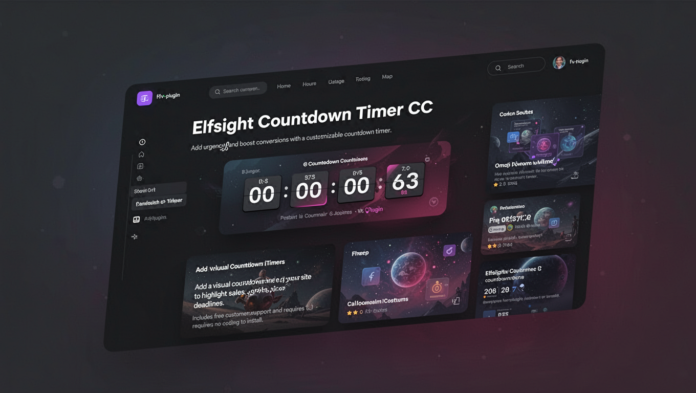 Preview of Elfsight Countdown Timer CC