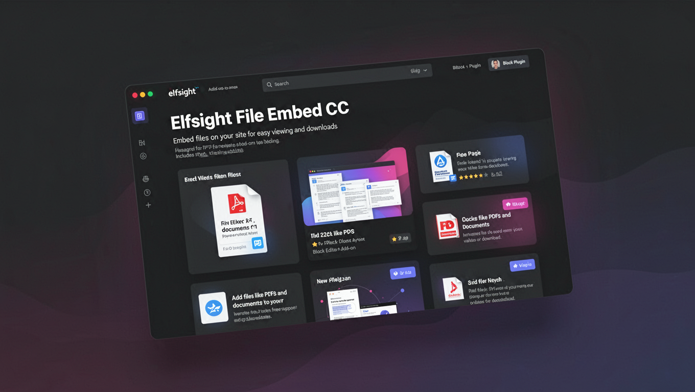 Preview of Elfsight File Embed CC