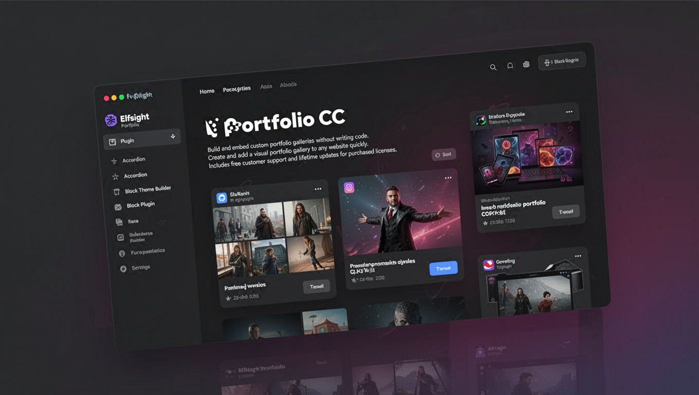 Preview of Elfsight Portfolio CC