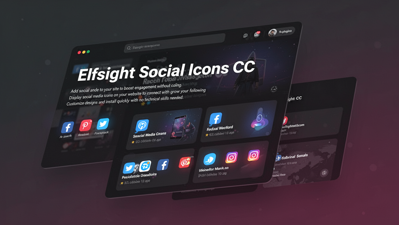 Preview of Elfsight Social Icons CC