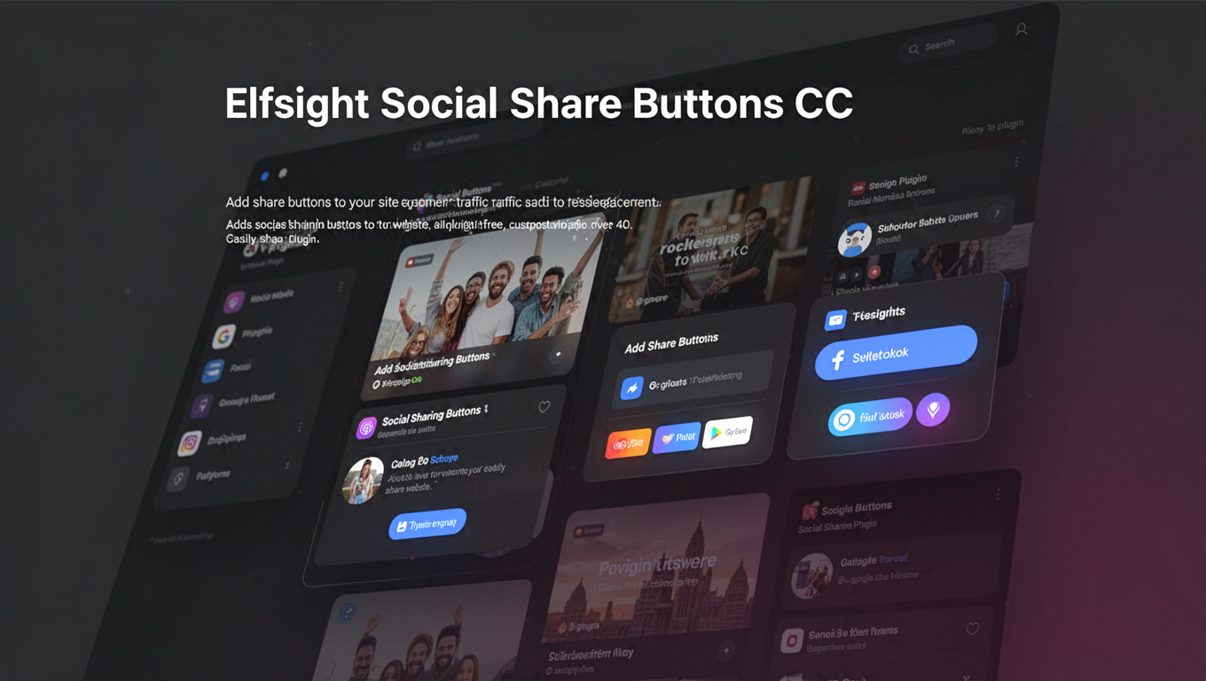 Preview of Elfsight Social Share Buttons CC