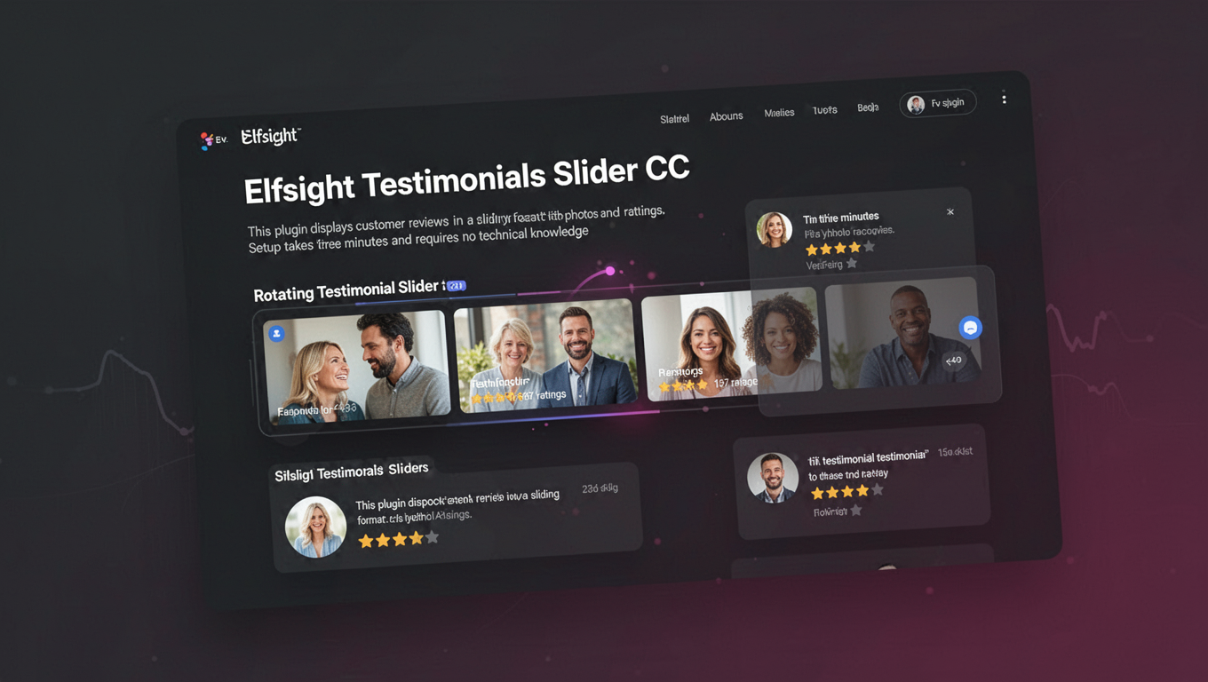 Preview of Elfsight Testimonials Slider CC