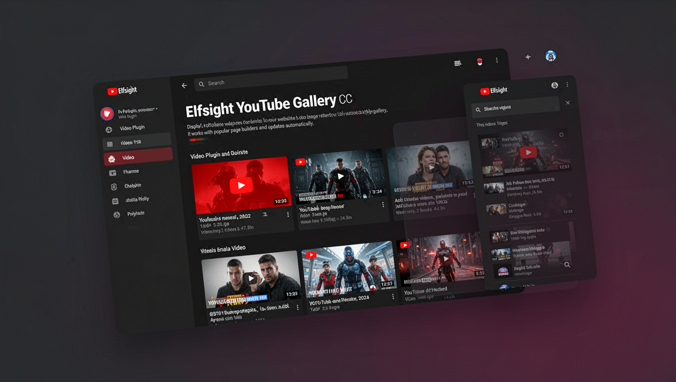 Preview of Elfsight YouTube Gallery CC