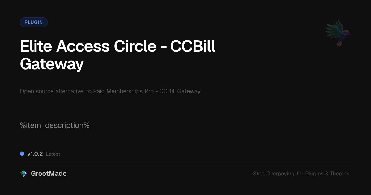 Preview of Elite Access Circle - CCBill Gateway